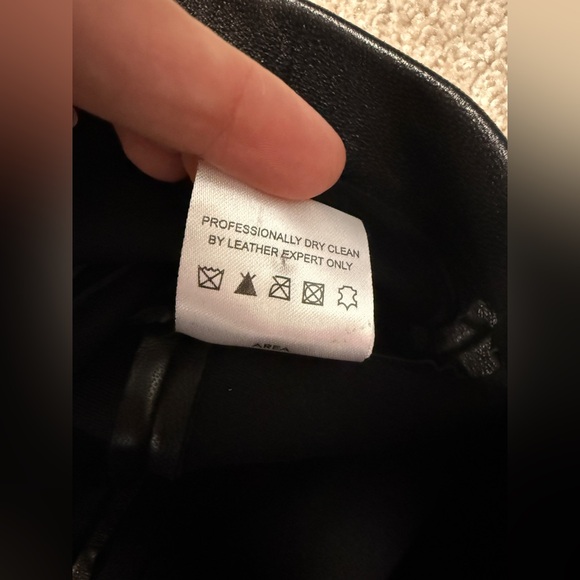 AREA - Black Leather Disco Fringe Mini Dress - size 8 - EUC - Picture 12 of 16